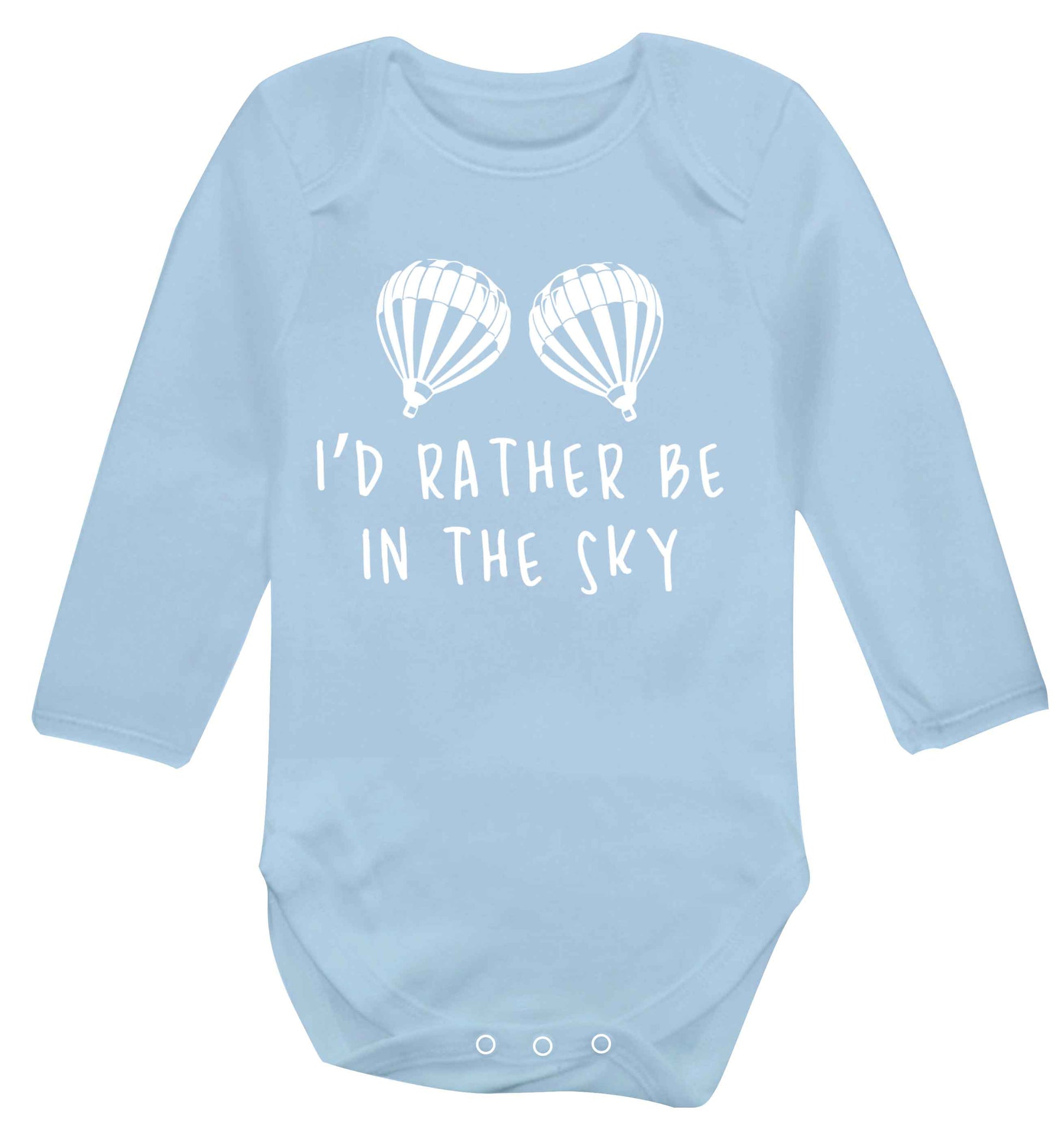My head is in the clouds Baby Vest long sleeved pale blue 6-12 months