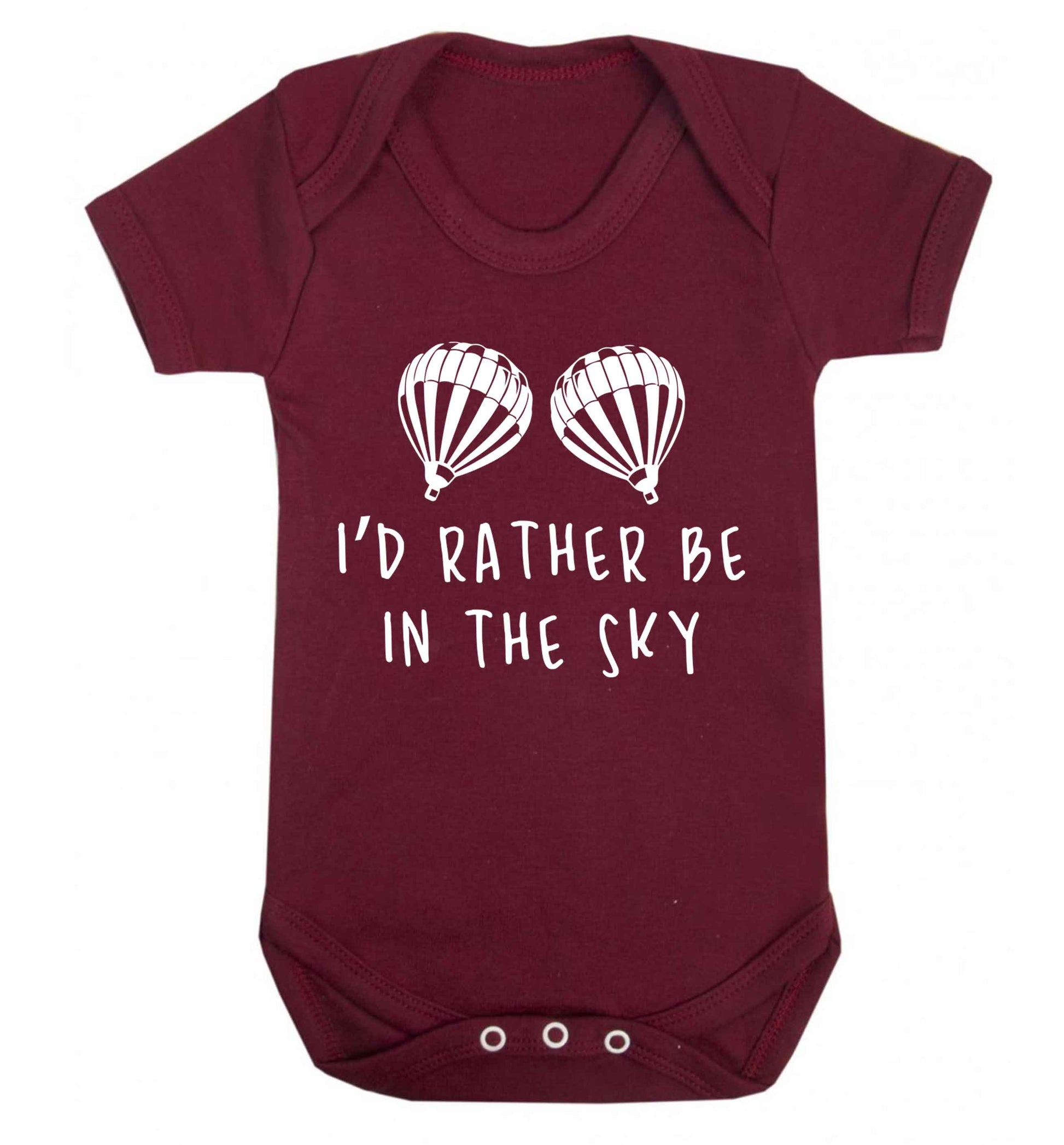 My head is in the clouds Baby Vest maroon 18-24 months