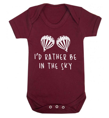 My head is in the clouds Baby Vest maroon 18-24 months