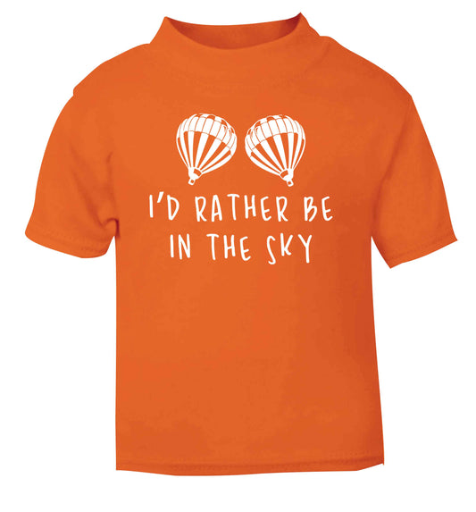 My head is in the clouds orange Baby Toddler Tshirt 2 Years