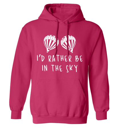 My head is in the clouds adults unisex pink hoodie 2XL