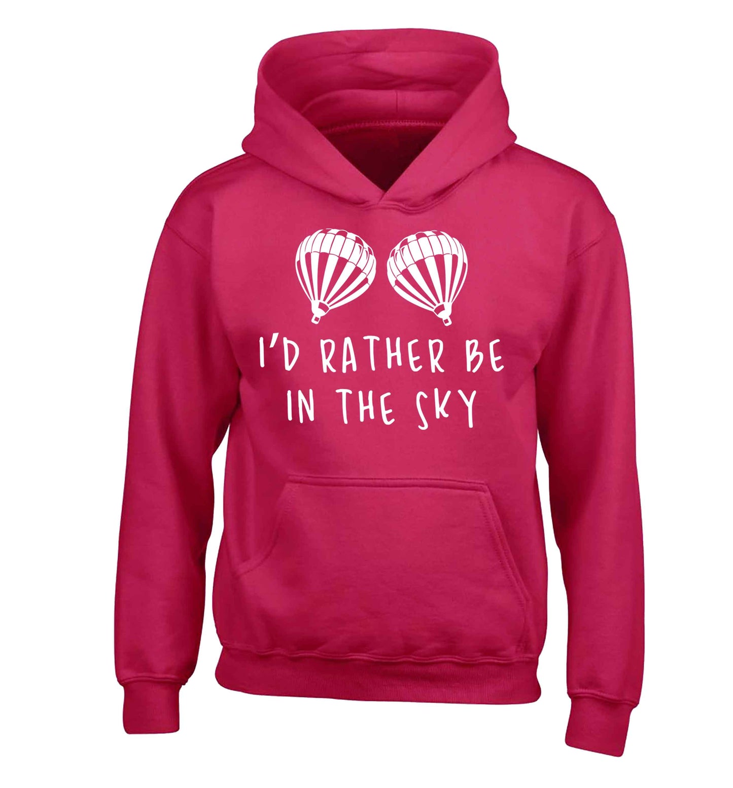 My head is in the clouds children's pink hoodie 12-13 Years