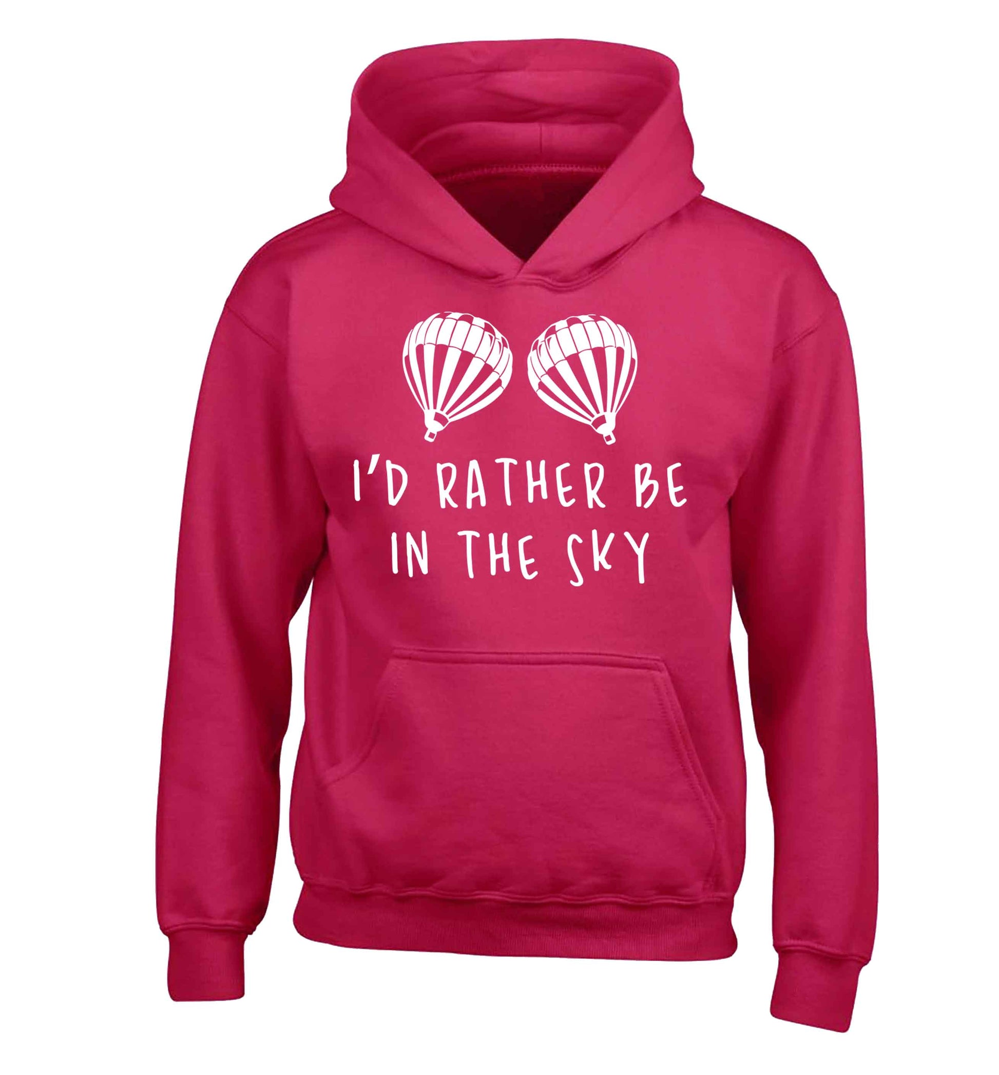 My head is in the clouds children's pink hoodie 12-13 Years
