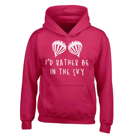 My head is in the clouds children's pink hoodie 12-13 Years