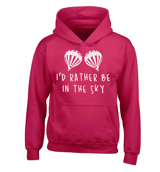 My head is in the clouds children's pink hoodie 12-13 Years