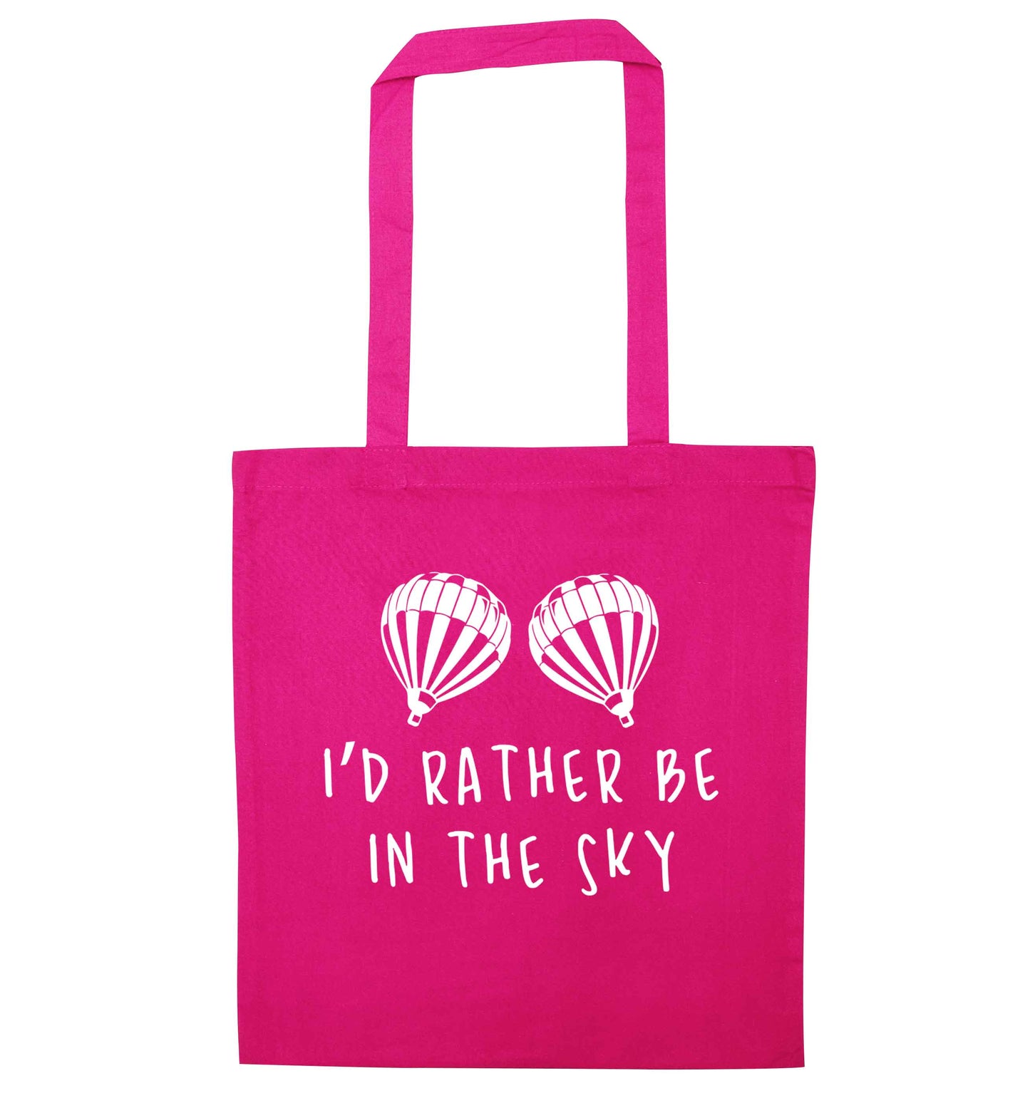 My head is in the clouds pink tote bag