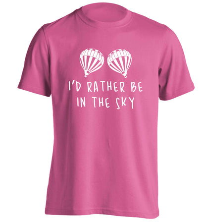 My head is in the clouds adults unisex pink Tshirt 2XL