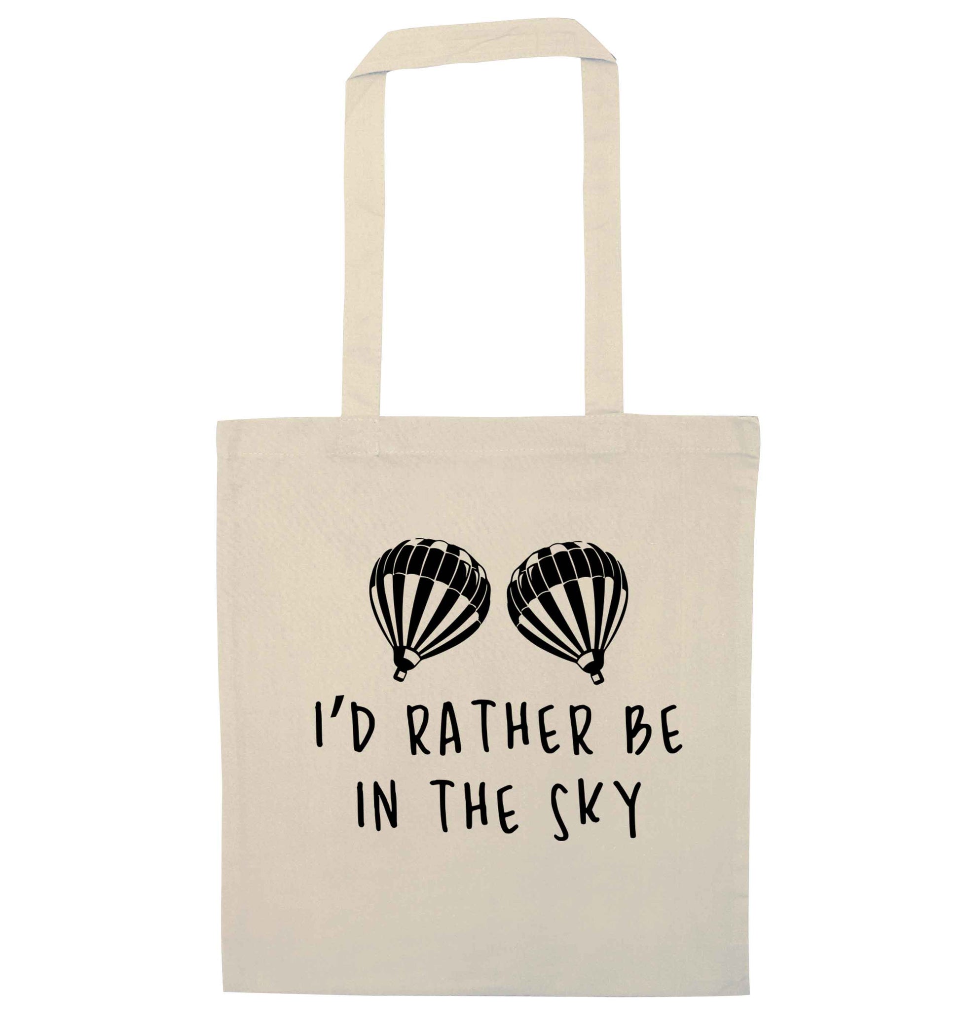 My head is in the clouds natural tote bag