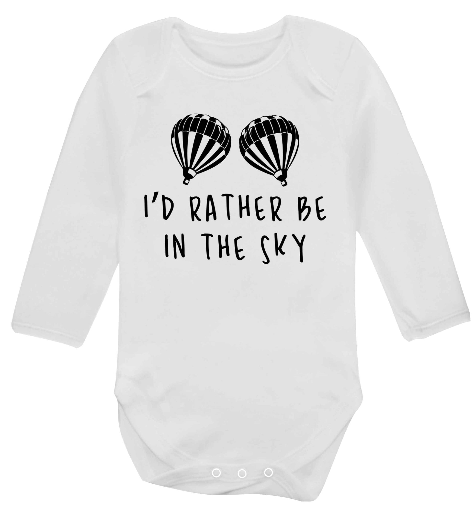 My head is in the clouds Baby Vest long sleeved white 6-12 months