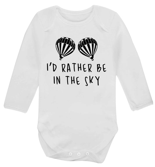 My head is in the clouds Baby Vest long sleeved white 6-12 months