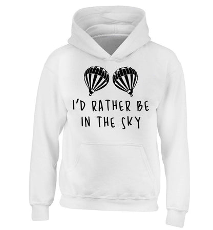 My head is in the clouds children's white hoodie 12-13 Years