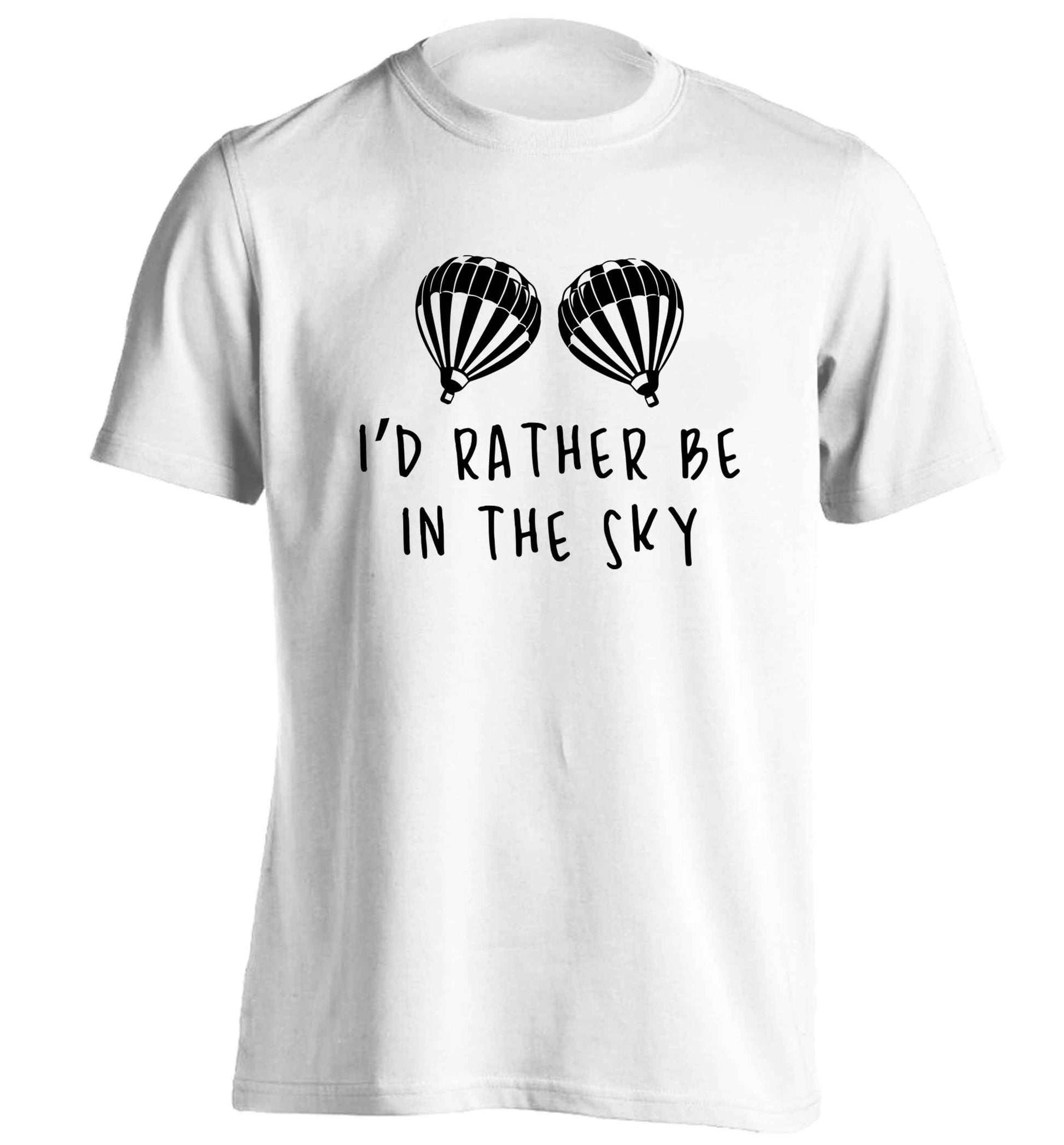 My head is in the clouds adults unisex white Tshirt 2XL