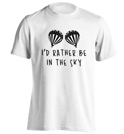 My head is in the clouds adults unisex white Tshirt 2XL