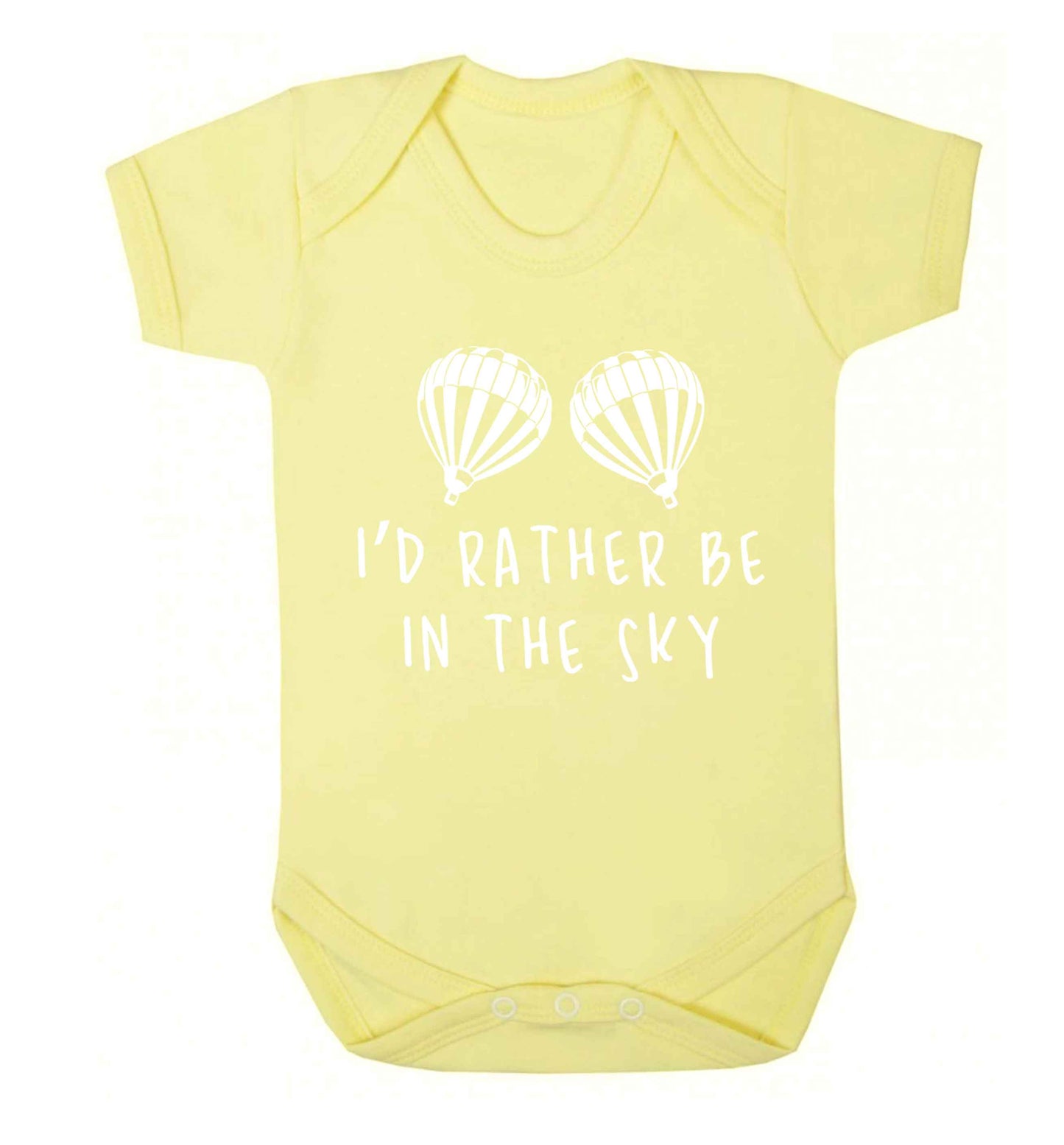 My head is in the clouds Baby Vest pale yellow 18-24 months