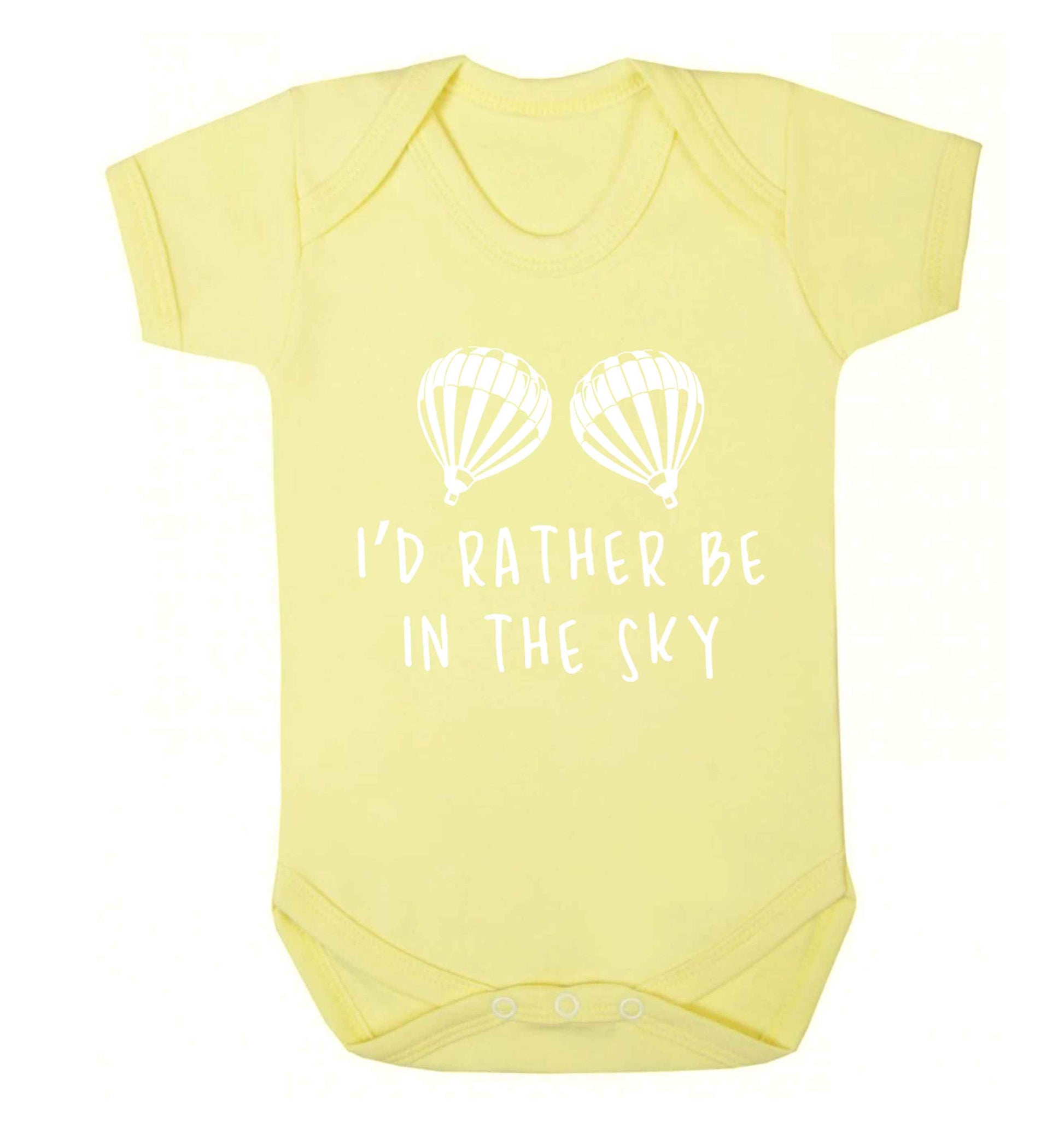 My head is in the clouds Baby Vest pale yellow 18-24 months