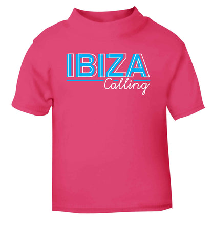 Ibiza calling pink Baby Toddler Tshirt 2 Years