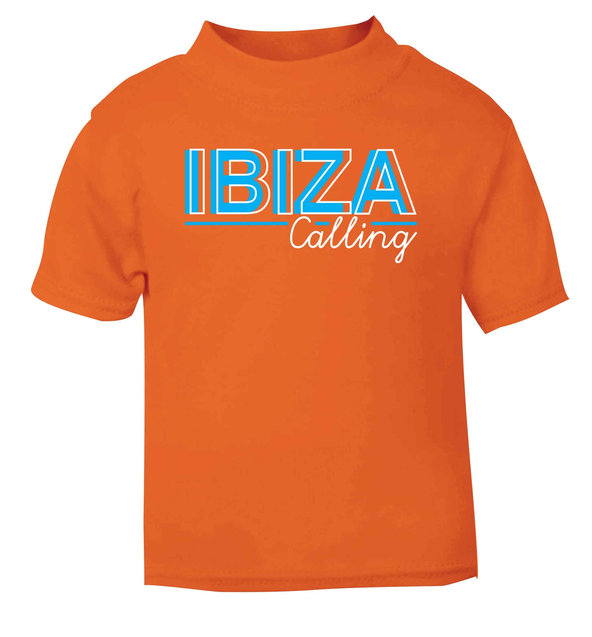 Ibiza calling orange Baby Toddler Tshirt 2 Years