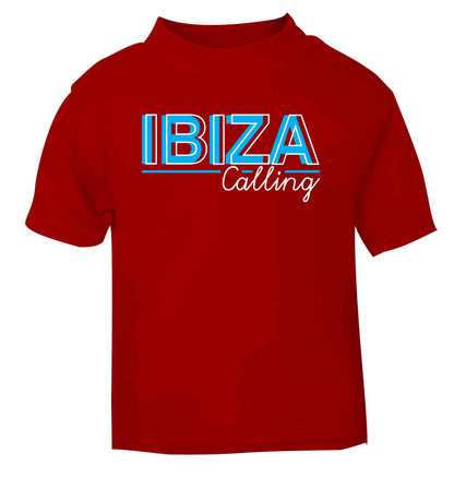 Ibiza calling red Baby Toddler Tshirt 2 Years