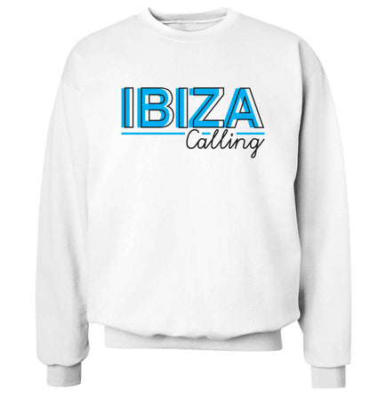 Ibiza calling Adult's unisex white Sweater 2XL