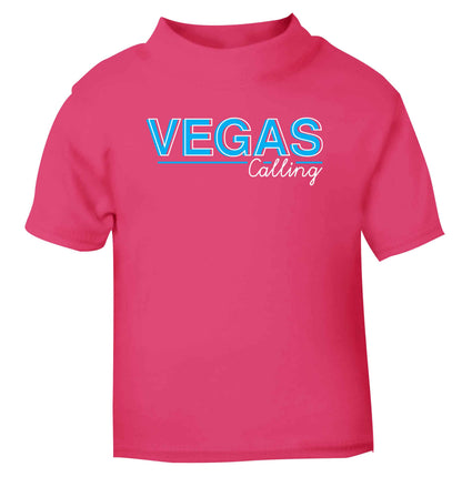 Vegas calling pink Baby Toddler Tshirt 2 Years