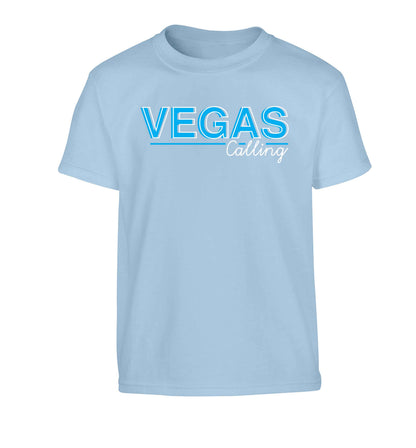 Vegas calling Children's light blue Tshirt 12-13 Years
