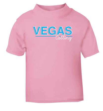 Vegas calling light pink Baby Toddler Tshirt 2 Years