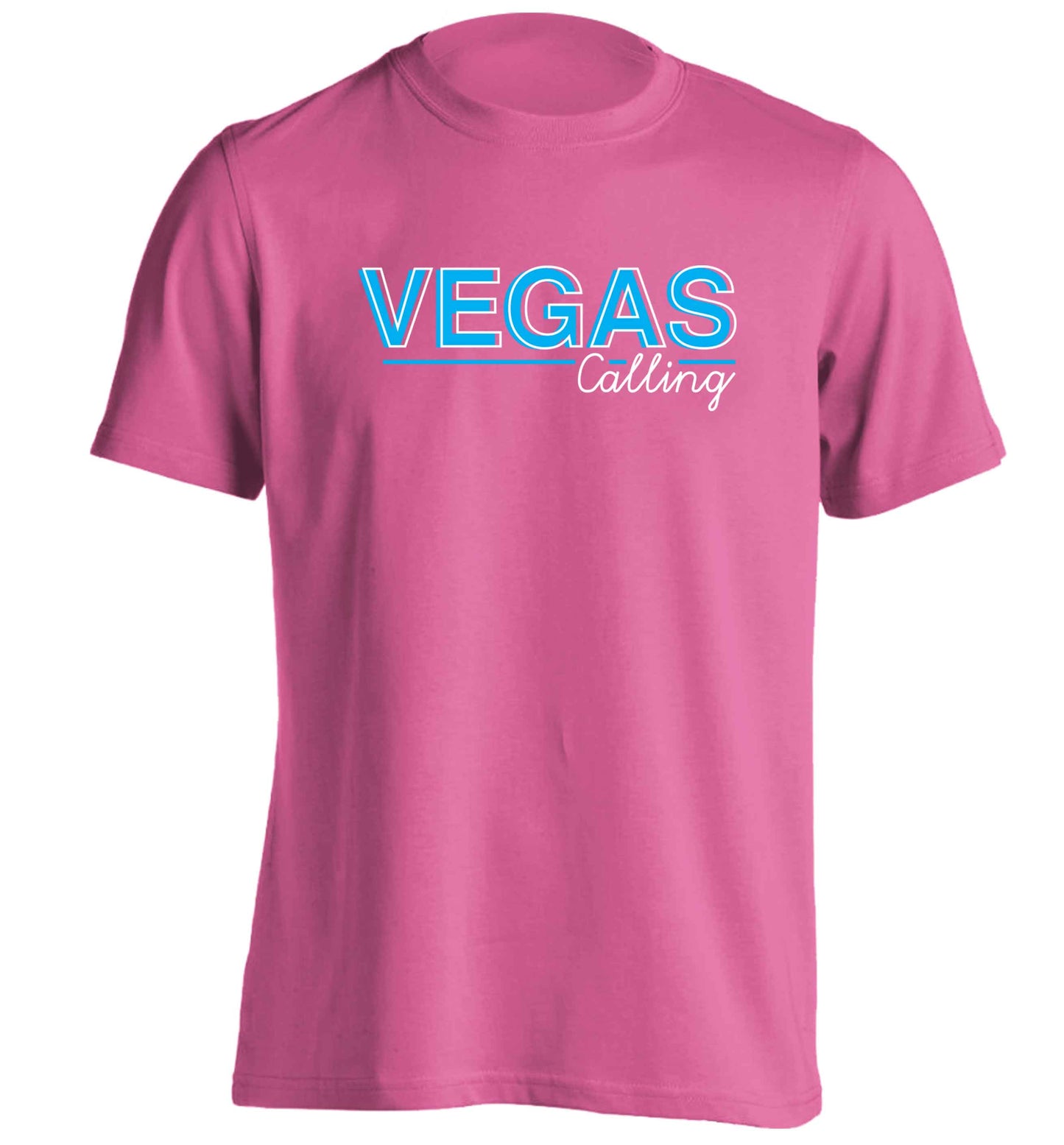 Vegas calling adults unisex pink Tshirt 2XL