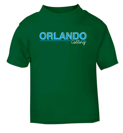 Orlando calling green Baby Toddler Tshirt 2 Years