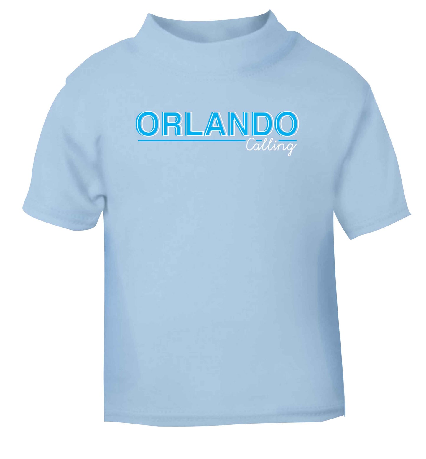 Orlando calling light blue Baby Toddler Tshirt 2 Years