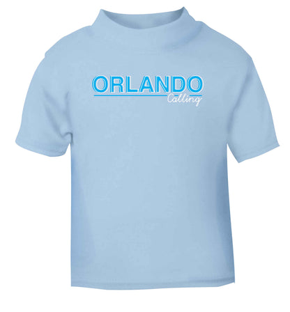 Orlando calling light blue Baby Toddler Tshirt 2 Years