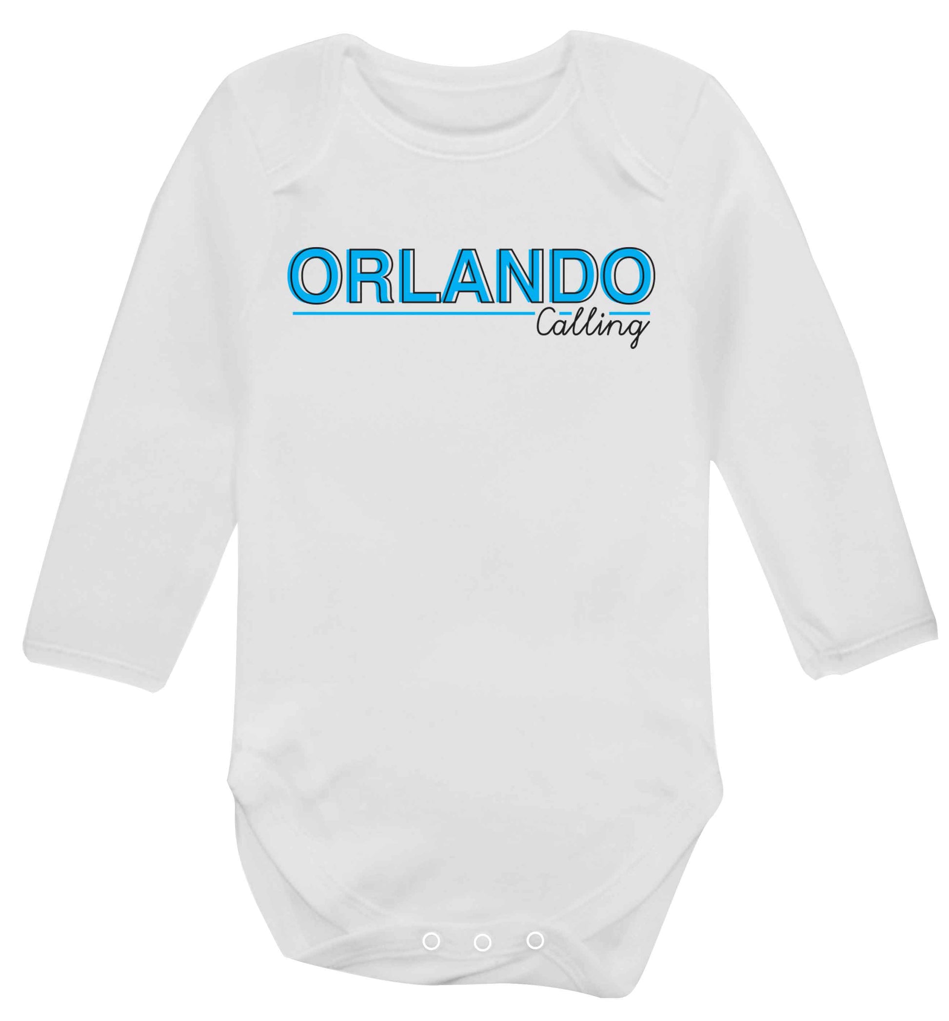 Orlando calling Baby Vest long sleeved white 6-12 months