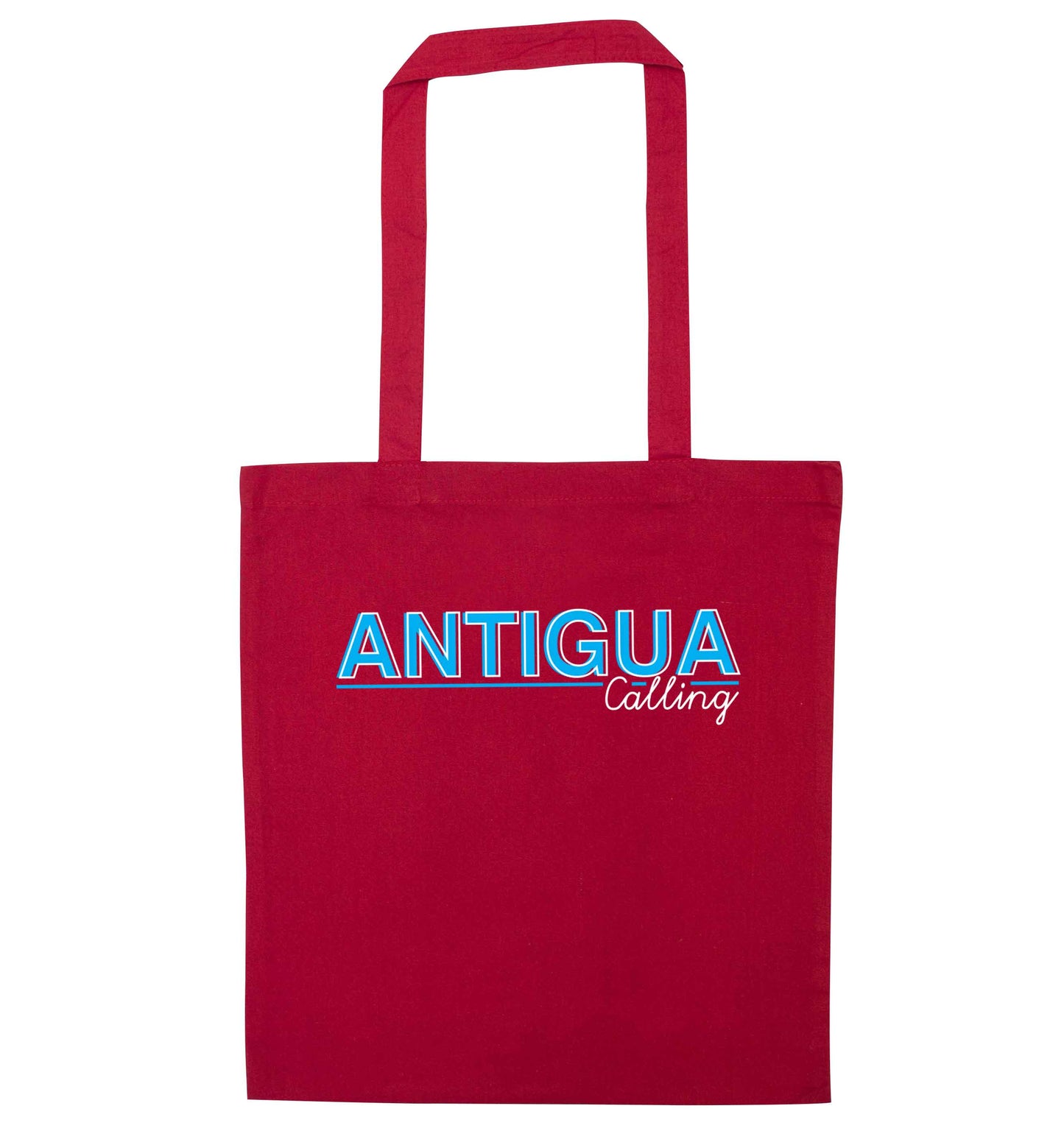 Antigua calling red tote bag