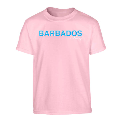 Barbados calling Children's light pink Tshirt 12-13 Years