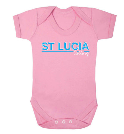 St Lucia calling Baby Vest pale pink 18-24 months