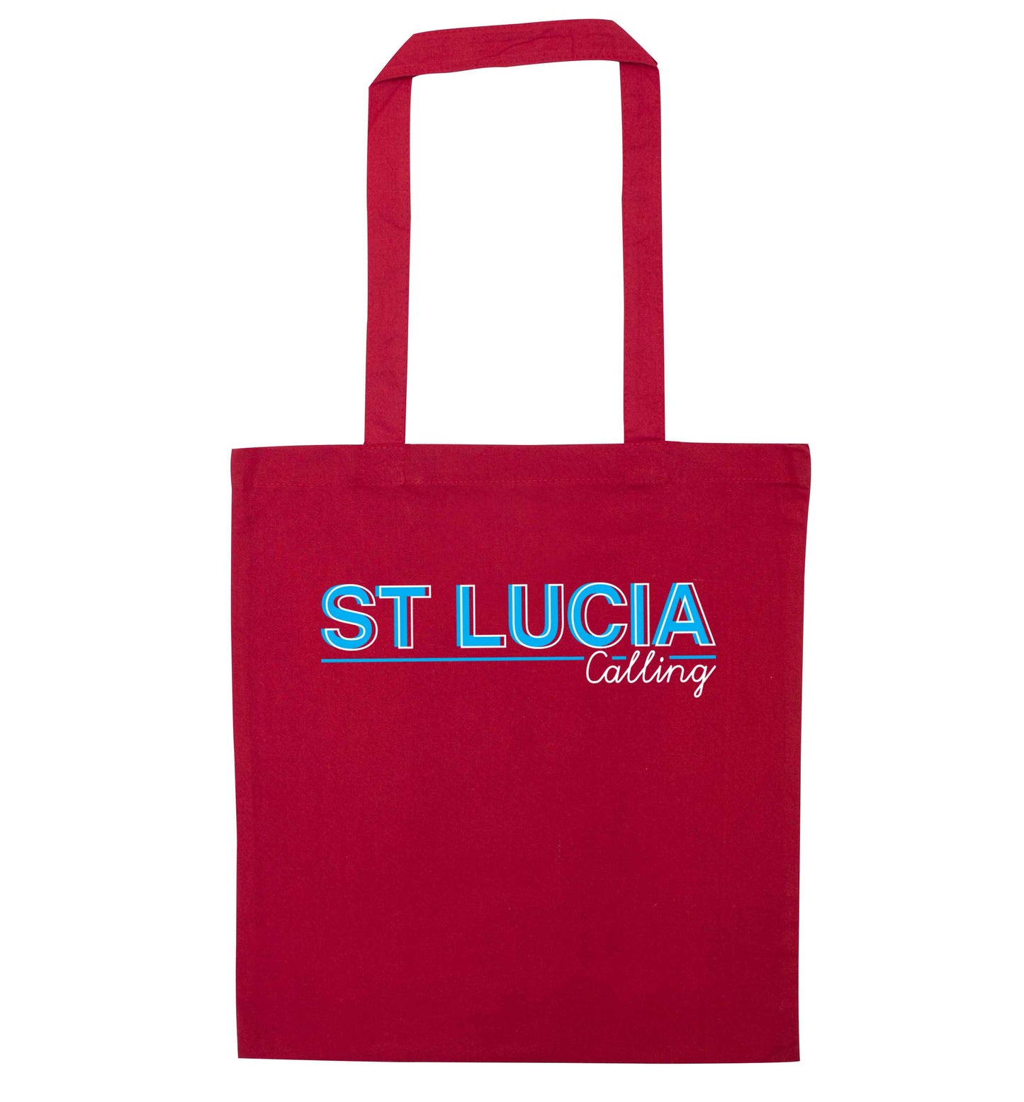 St Lucia calling red tote bag