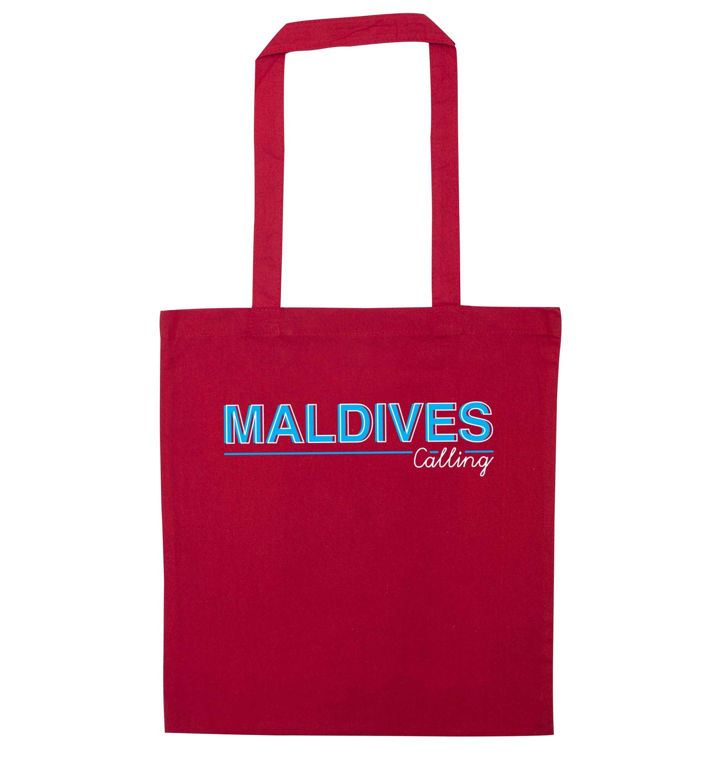 Maldives calling red tote bag