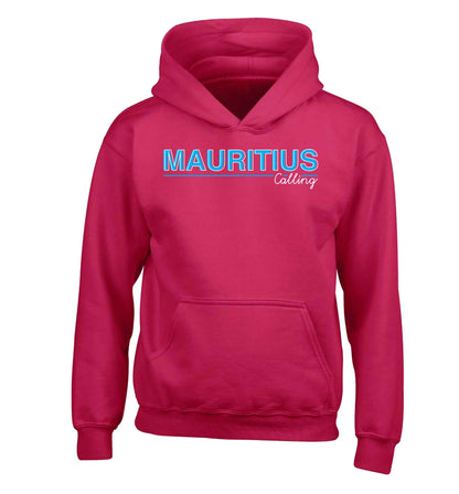 Mauritius calling children's pink hoodie 12-13 Years