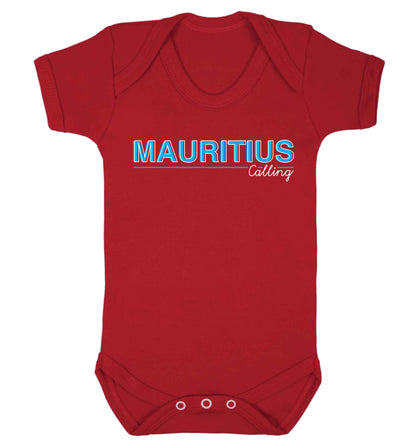 Mauritius calling Baby Vest red 18-24 months