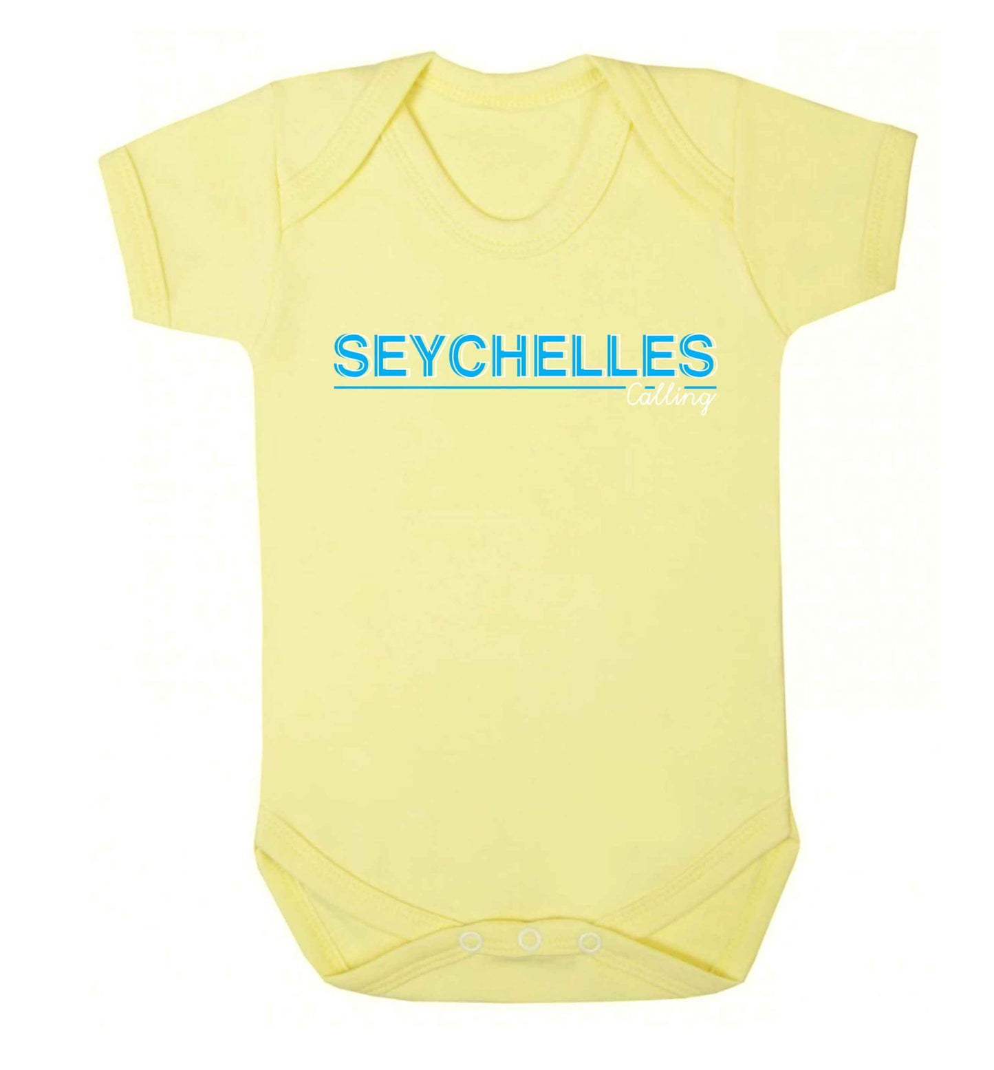 Seychelles calling Baby Vest pale yellow 18-24 months