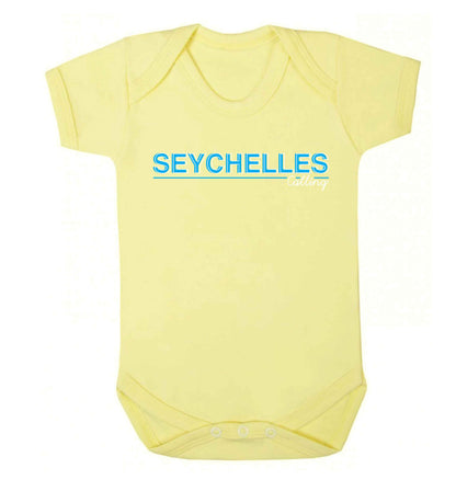 Seychelles calling Baby Vest pale yellow 18-24 months