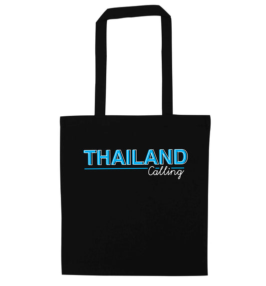 Thailand calling black tote bag