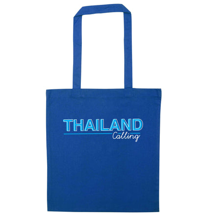 Thailand calling blue tote bag