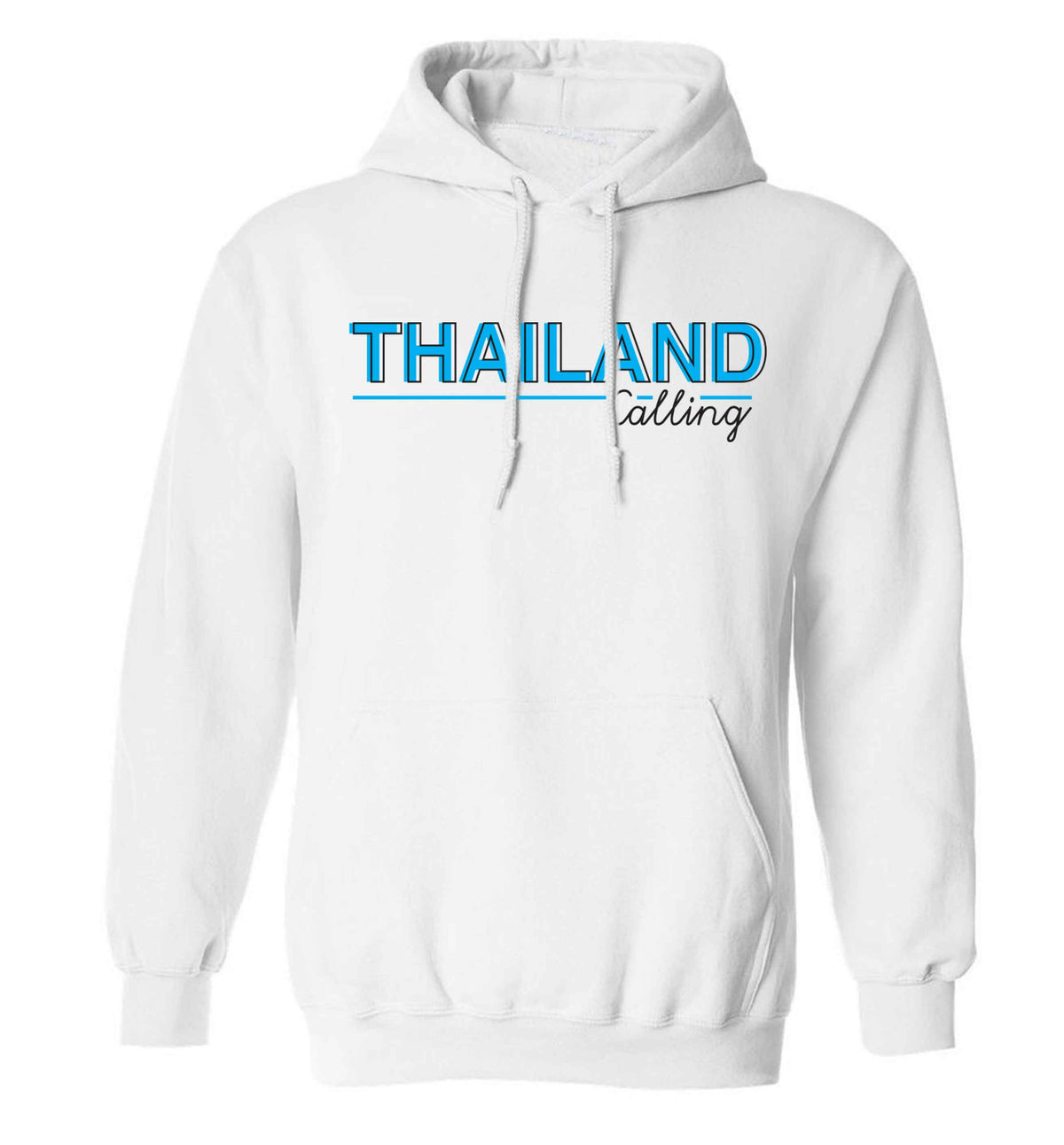 Thailand calling adults unisex white hoodie 2XL