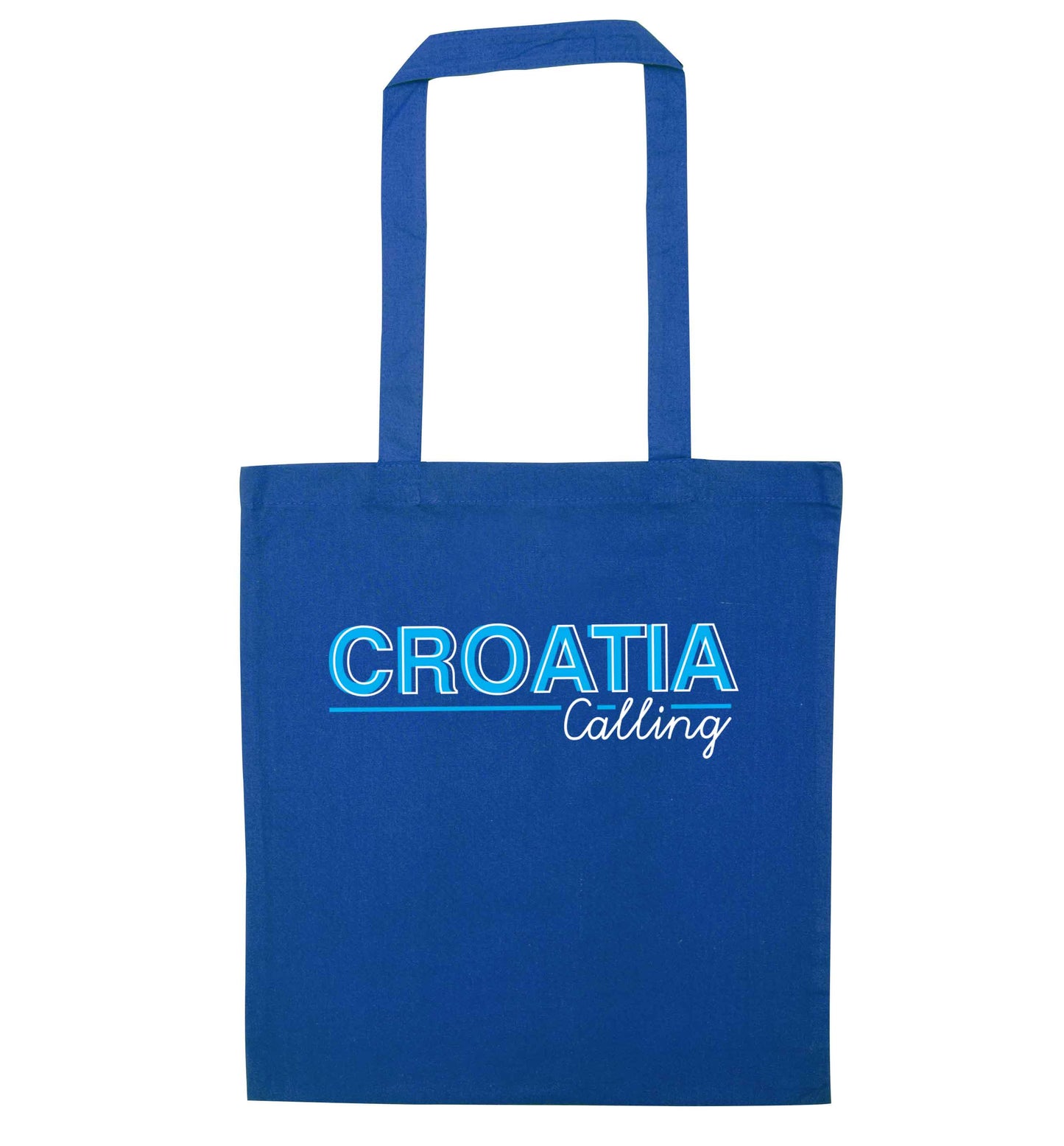 Croatia calling blue tote bag