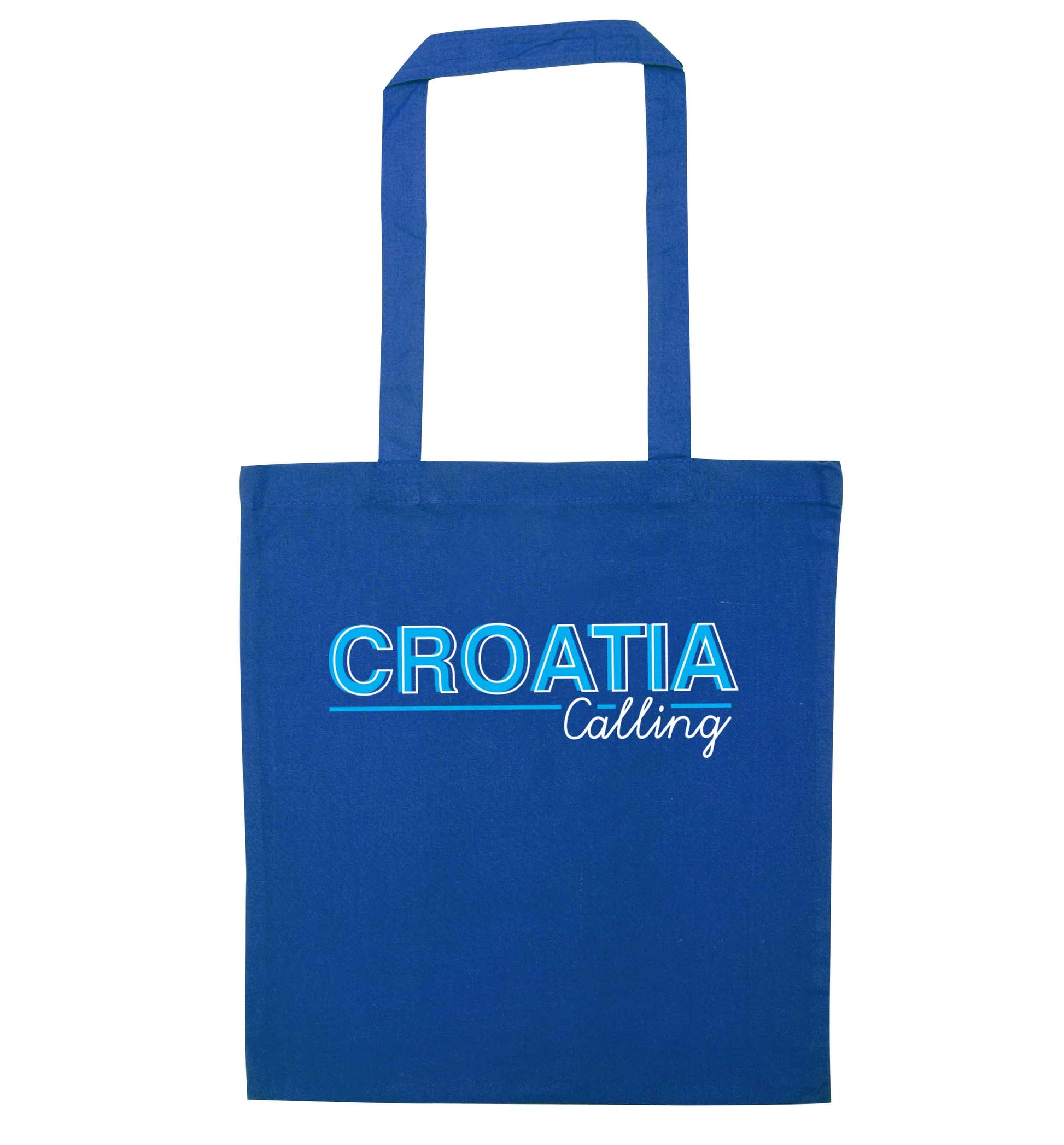 Croatia calling blue tote bag