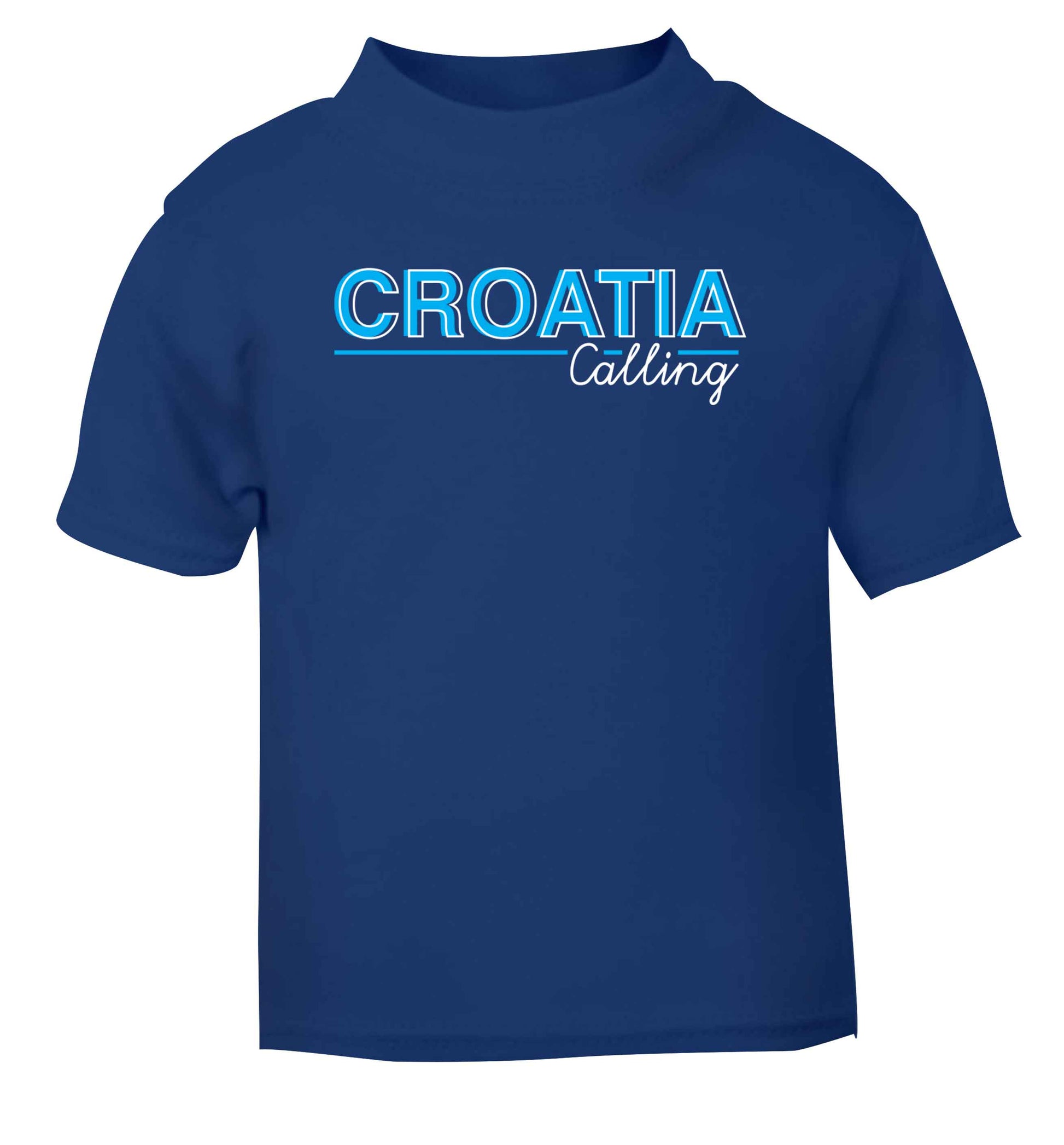 Croatia calling blue Baby Toddler Tshirt 2 Years