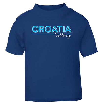 Croatia calling blue Baby Toddler Tshirt 2 Years