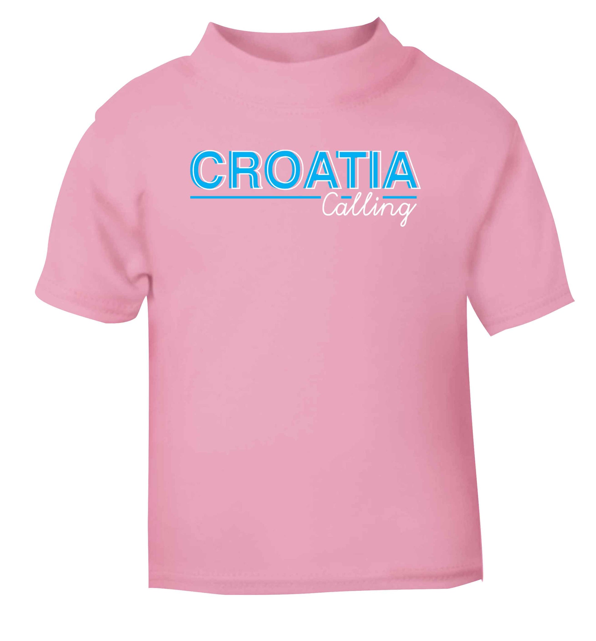 Croatia calling light pink Baby Toddler Tshirt 2 Years