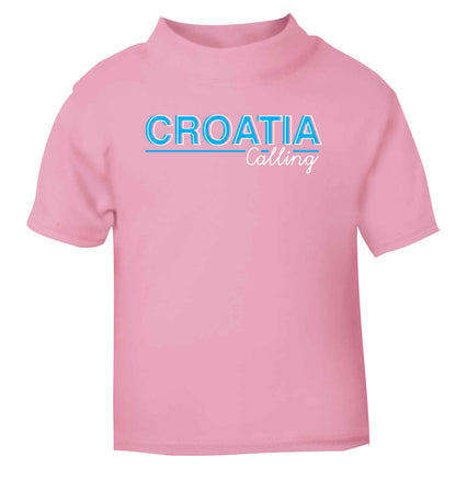 Croatia calling light pink Baby Toddler Tshirt 2 Years