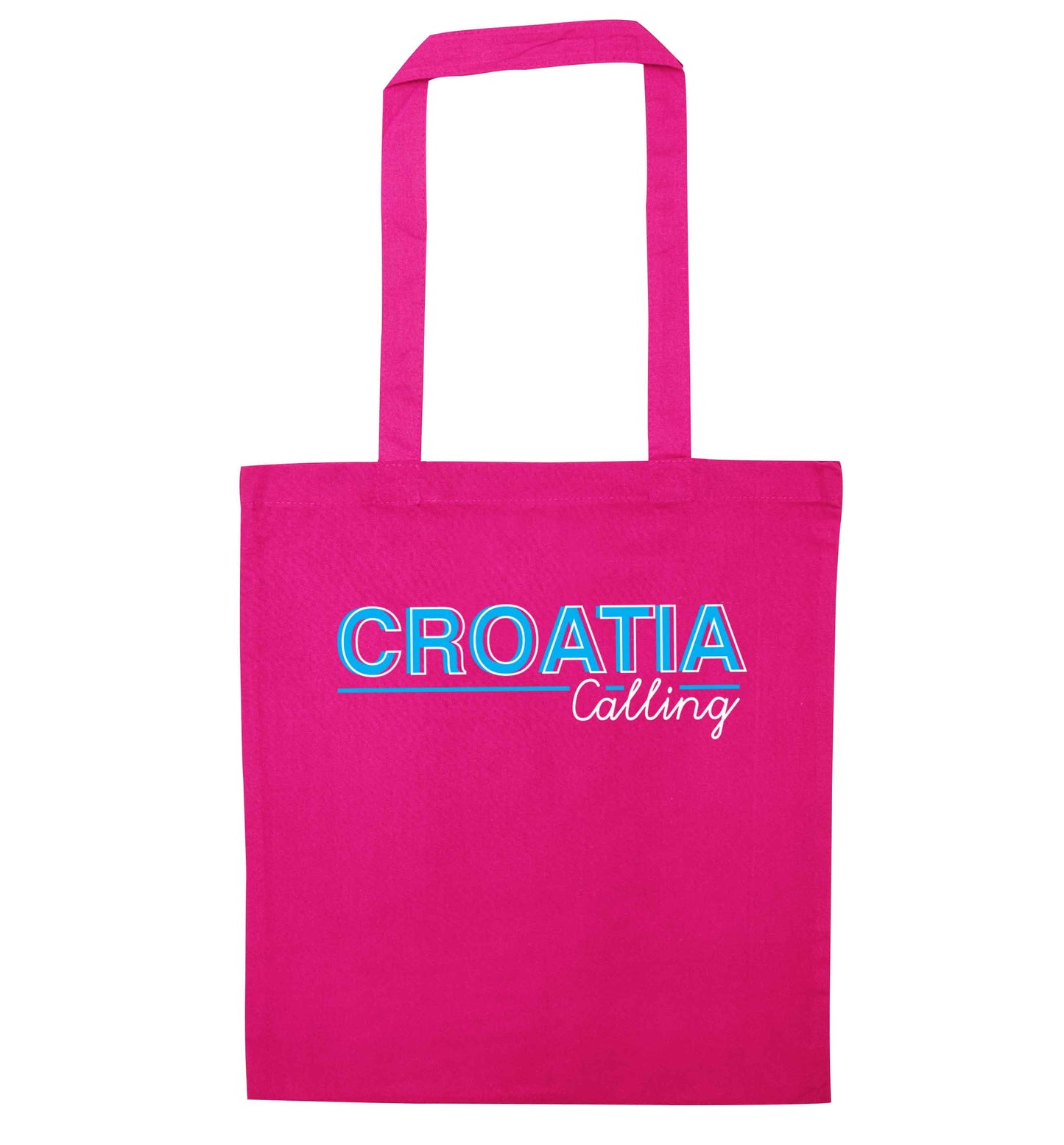 Croatia calling pink tote bag